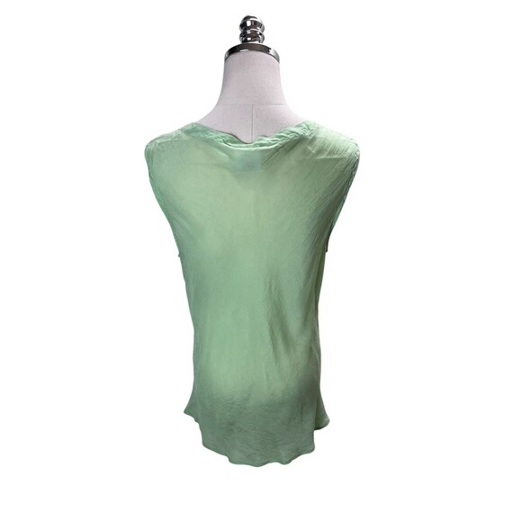Click CMC Dress Large Size Women's Green Sleeveless Mini Color Me Cotton - Picture 2 of 7